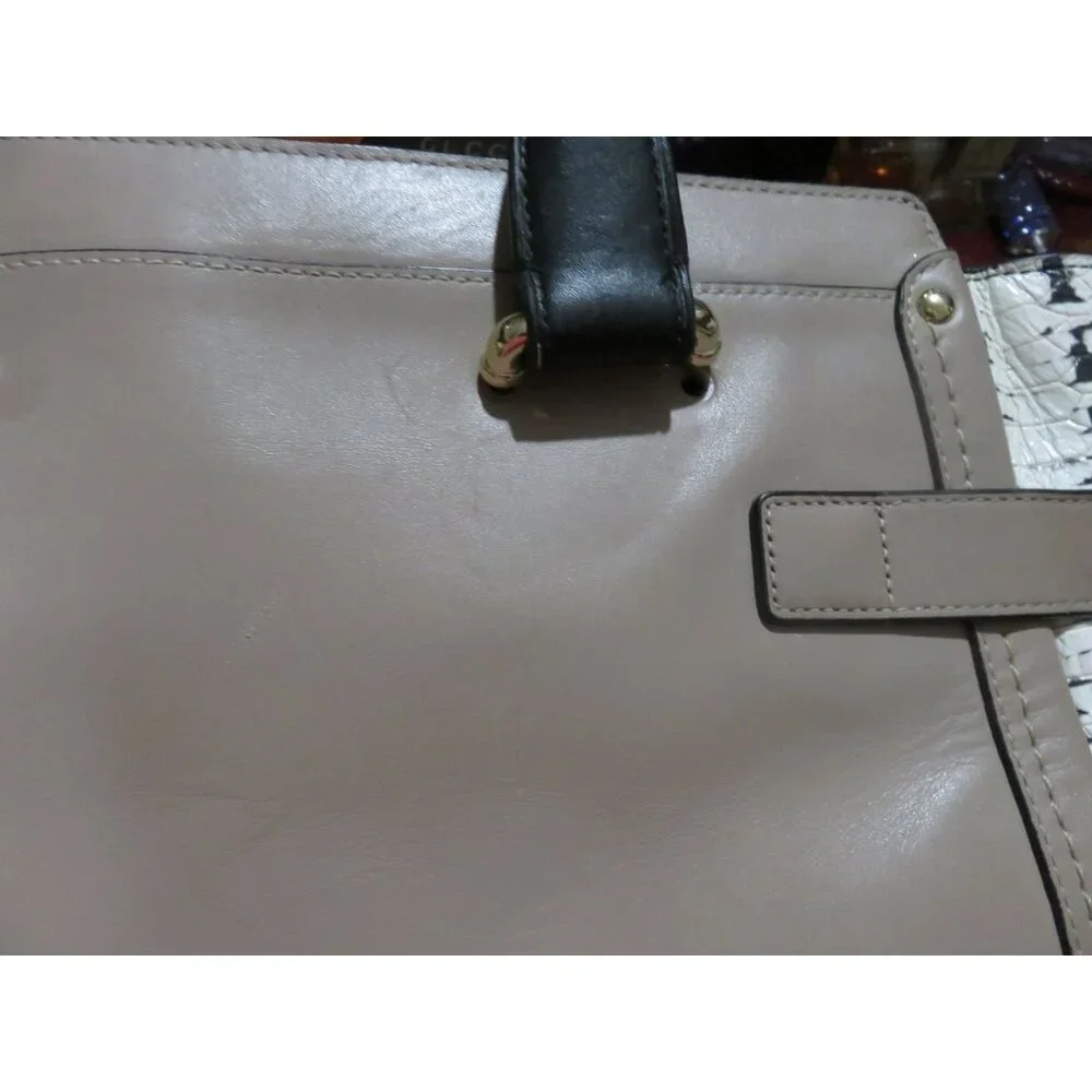 Coach 2015 Swagger 36496 In Colorblock Exotic Embossed Calf Leather Satchel - Picture 12 of 12